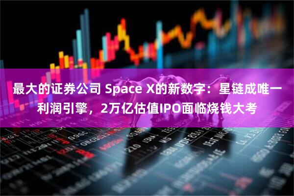 最大的证券公司 Space X的新数字：星链成唯一利润引擎，2万亿估值IPO面临烧钱大考